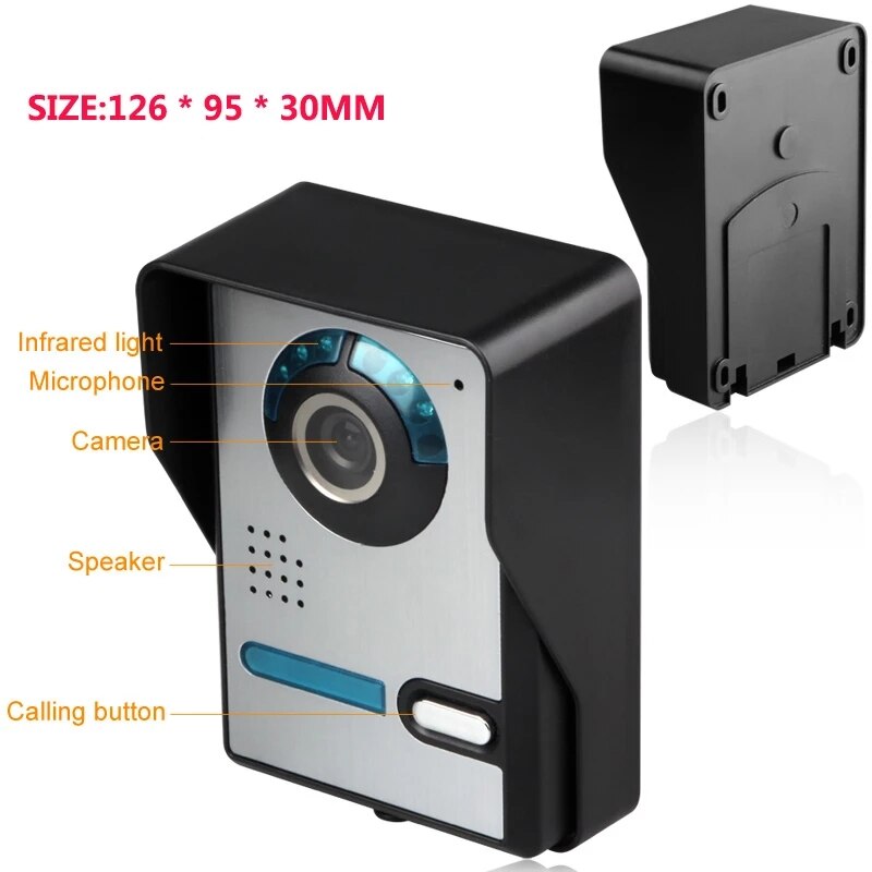 Video Deur Intercom Kit Bedraad Video Deurbel Telefoon Regendicht Call Panel Ir Camera Voor Huis Villa Building Appartement