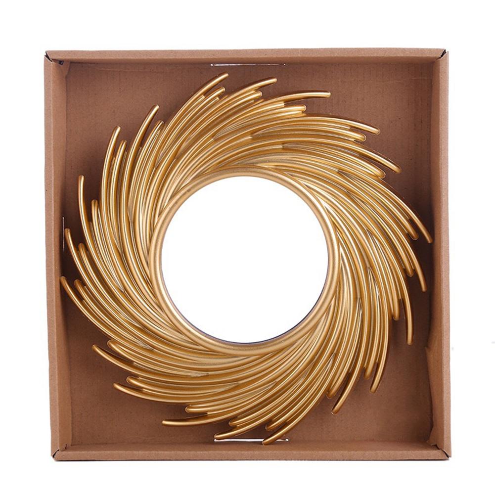 Rotan Spiegel Innovatieve Art Decoratie Ronde Make-Up Spiegel Dressing Badkamer Nordic Primaire Kleur Rieten Muur Opknoping Spiegel