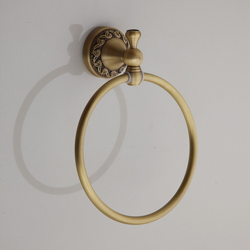 YANKSMART antyczny mosiądz akcesoria łazienkowe zestawy papier toaletowy szczotka robić wc wieszak na ręczniki wieszak na ręczniki robić montażu na ścianie zestaw Combo: 5257F-3