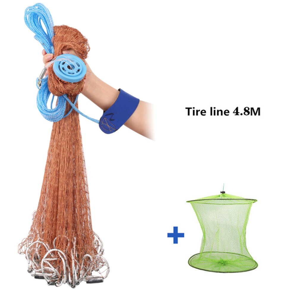 Multifilament Linie mit platinen Gießen Netz Fangen Fisch Netzwerk draussen Hand Werfen Angeln Netz Kleine Gittergewebe Reifen Linie Kieme Netz