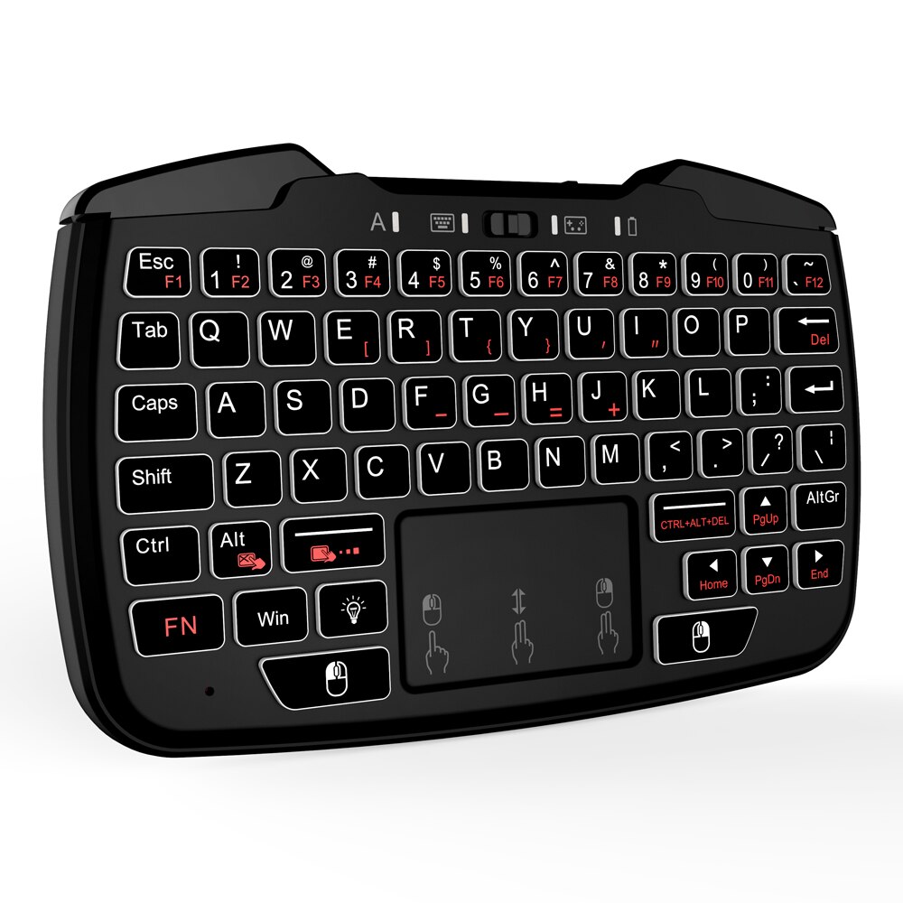 Rii RK707 Game Controller2.4GHz Wireless Keyboard with 62-keys Mouse Combo w/ Touchpad for PS3 TV Box Smart TV
