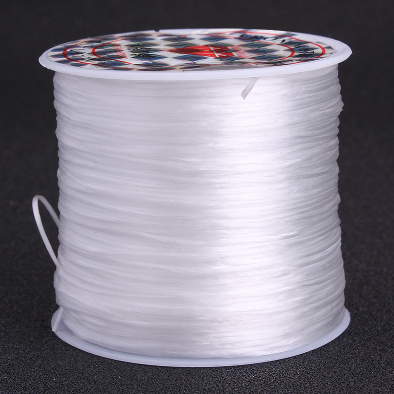 Hilo elástico para pulsera, hilo para hacer pulseras, gomas para hacer pulseras, cuerda elástica fuerte para hacer joyas: Blanco