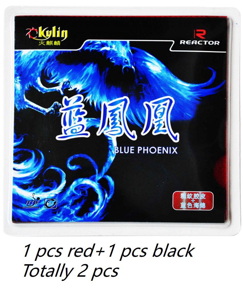 Reactor Blue Phoenix Pips In 40+ Table Tennis Ping Pong Racket Rubber With Blue Sponge Tenis Tenis De Mesa: 1 black 1 red