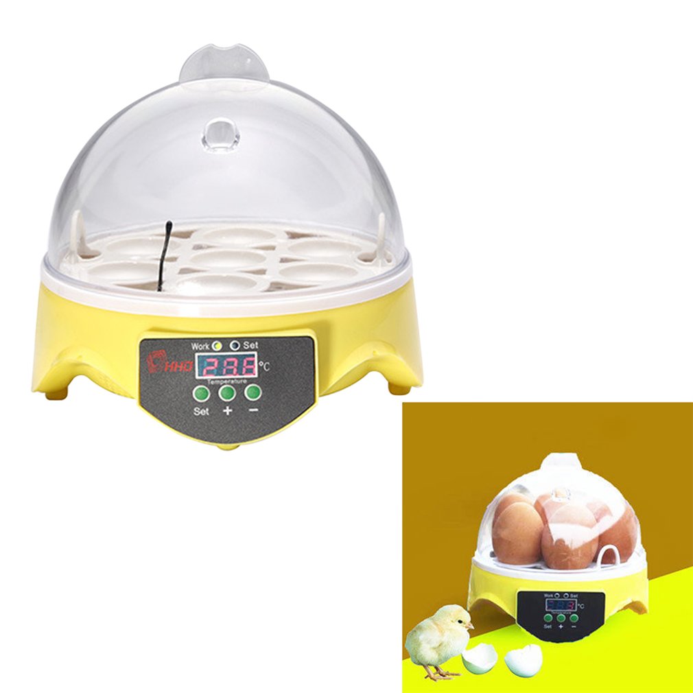 7 Eggs Incubator Plastic Digital Chicken Temperature Control Automatic Incubator Hatcher Incubation Tools Supplies