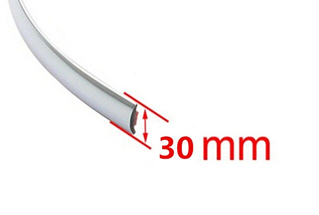 Chrome 5M voiture style décoration moulage garniture bande bande Auto protecteur autocollant 6mm 8mm 10mm 12mm 15mm 18mm 20mm 22mm 25mm: 30mm