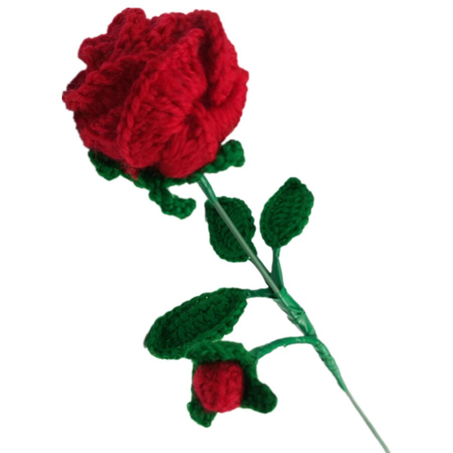 4 pieces/Lot Artificial flower Decoration Finished Yarn Manual DIY Crochet Thread Knit Valentine Girlfriends
