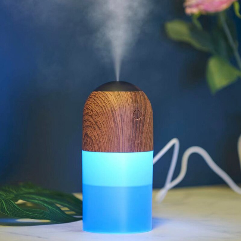 Luftfugter aromaterapi til hjemmet usb ultralyd diffusor æterisk olie tåge maker med førte farverige lys