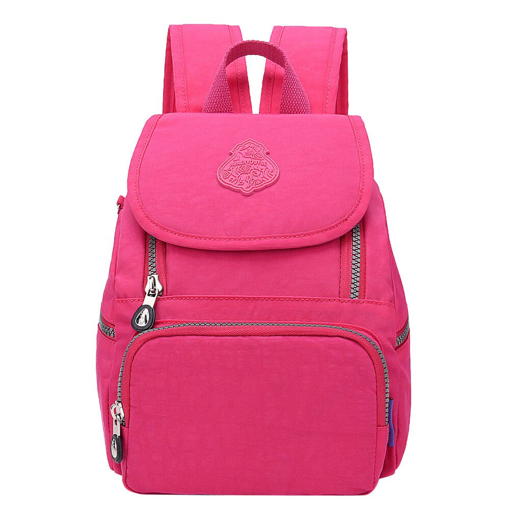 Nylon mini backpack women Shoulder Bag Waterproof Daily Shopping Backpack sac a dos femme voyage #G2: Hot Pink
