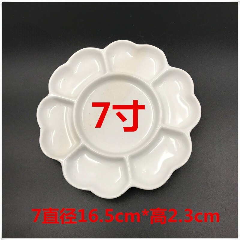 Keramische Palet Pruim Jingdezhen Keramische Pigment Gouache Aquarel Schilderen En Kalligrafie Art Supplies: 7 inch