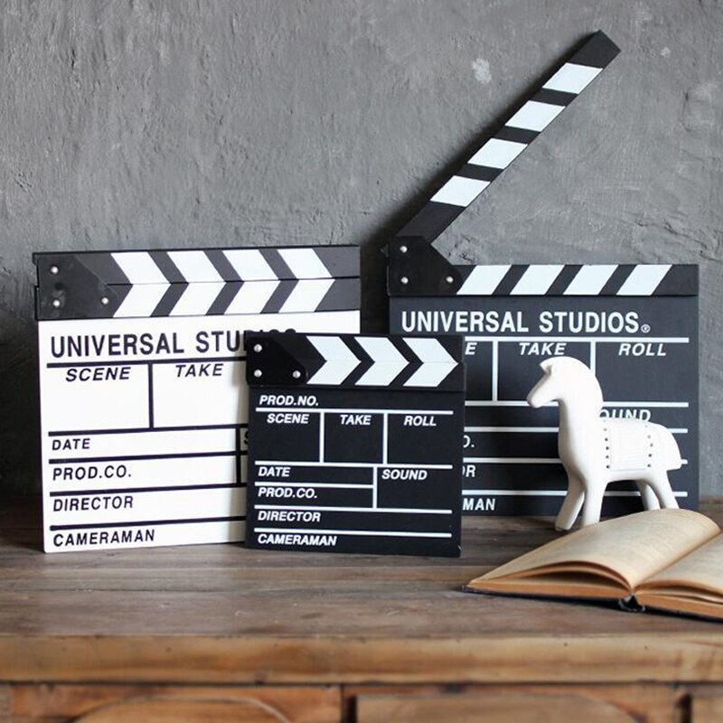1 Uds Director de escena de vídeo Clapper Junta borrar seco Director TV Clip de película de acción pizarra gonorrea de corte a mano Prop