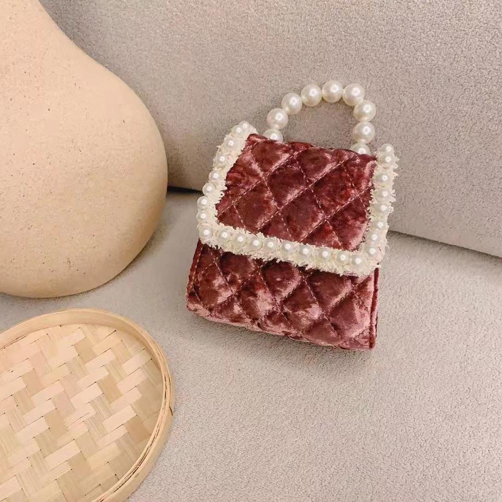 Meisjes Mini Handtas Kinderen Schoudertas Mode Bloem Klinknagel Glitter Metalen Ketting Emmer Kid Flap Bag Shiny Party Baby Portemonnee
