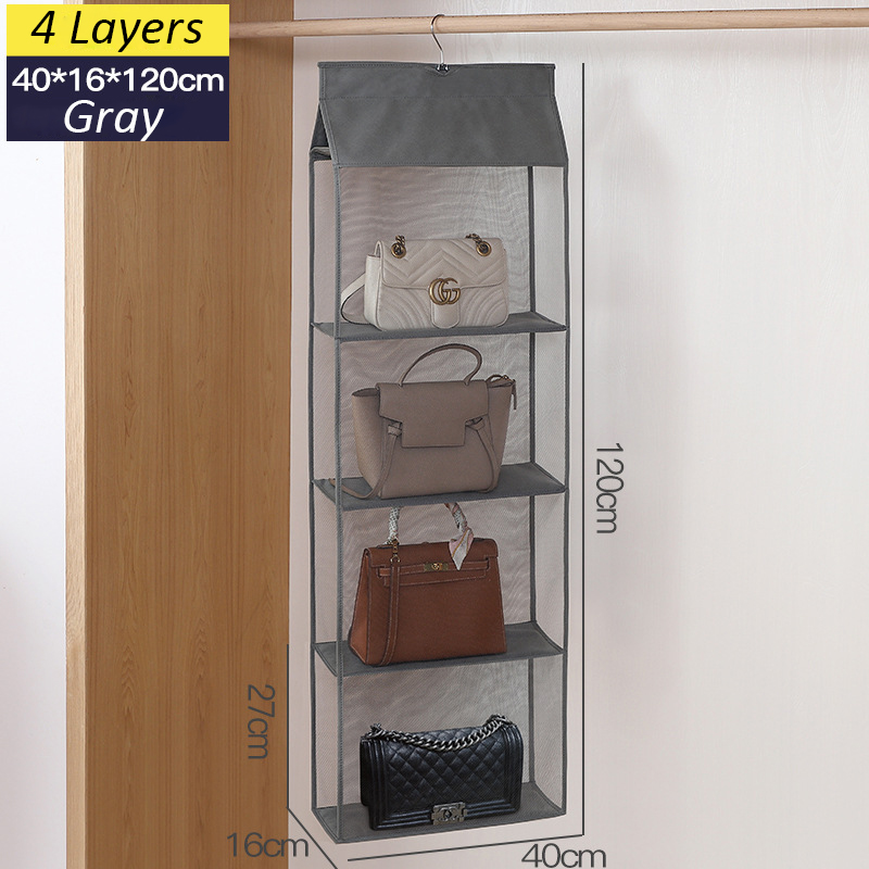 Handbag Storage Box Removable Compartment Storage Rack Foldable Wall Cabinet Storage Box Suitable for Living Room Bedroom: Orange