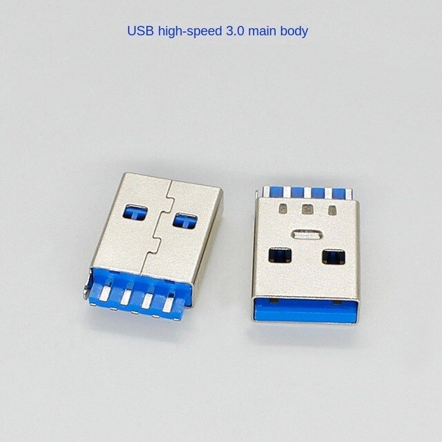 USB aluminum alloy male shell adapter DIY data cable charging cable mobile phone adapter gold A male plug: USB 3.0 / Quantity 10