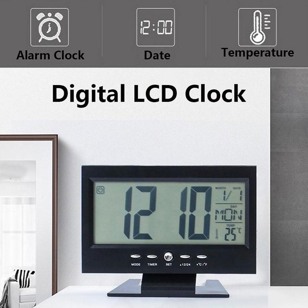 Intelligent Digital Clock Weather Station Display Alarm Calendar Clock Function Thermometer Temperature Humidity Meter