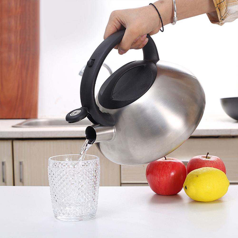 3L Stainless Steel Whistle Kettle Whistling Tea Kettles Stovetop Boils Faster Anti Handle, Suitable For All Heat Sources