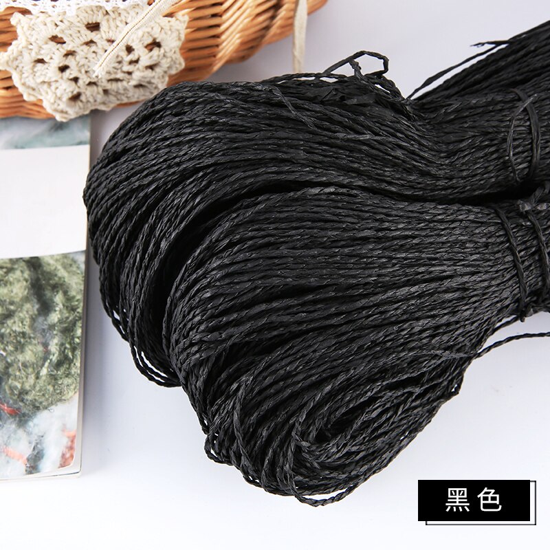 Sommerhue garn garn til strik 500 g/ lot raffia halmgarn hæklegarn til håndlavede hatte kurve håndværk: S