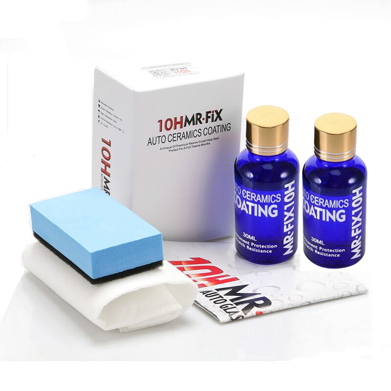 10H Hardness Ceramic Coat Car Glass Coating Super Hydrophobic Liquid Coat Paint Care Durability Anti-Corrosion Coating Set: Default Title