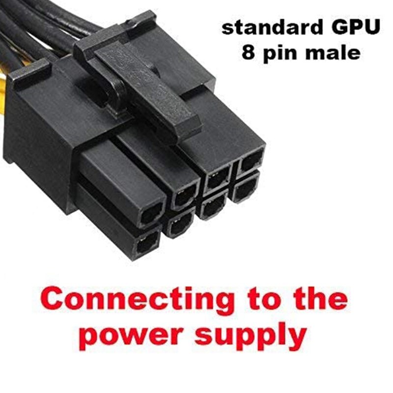 8 Pin Man Dual 8 Pin (6 + 2) man Pcie Kabel Graphics Videokaart Gpu Power Adapter Kabels Voor Modulaire Psu Voeding