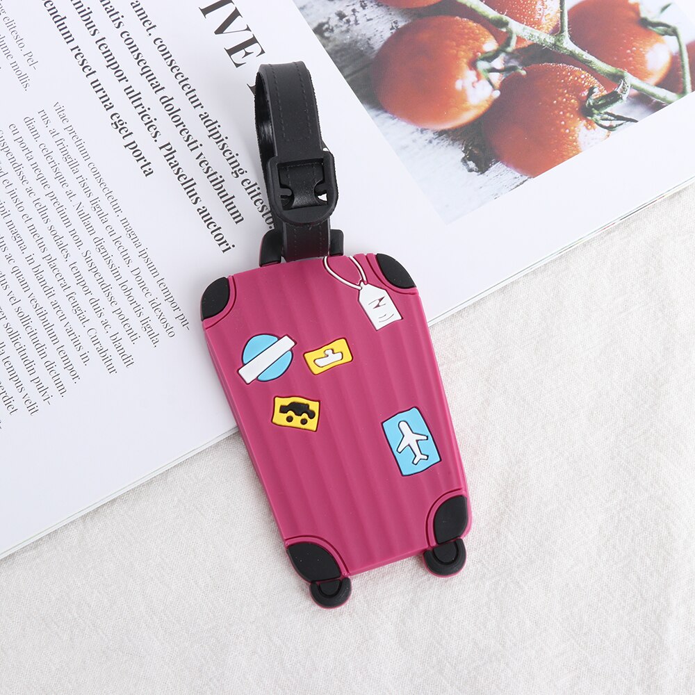 1PC Reizen Accessoires Bagage Tags Koffer Label Handtas Hanger Creatieve Instapkaart Cartoon Bagage Tags Adres Holder