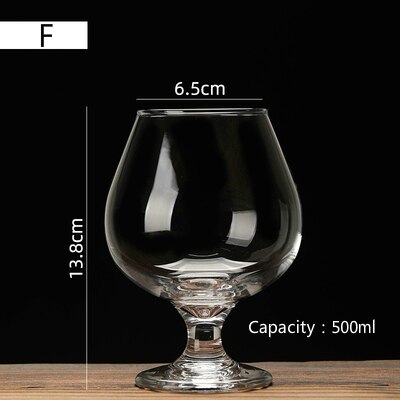 Cognac Brandy Glasstransparent Hoge Capaciteit Beker Rode Wijn Glas Scented Cup Pak Whisky Vodka Bar Restaurant Drinkbeker: F-1PC