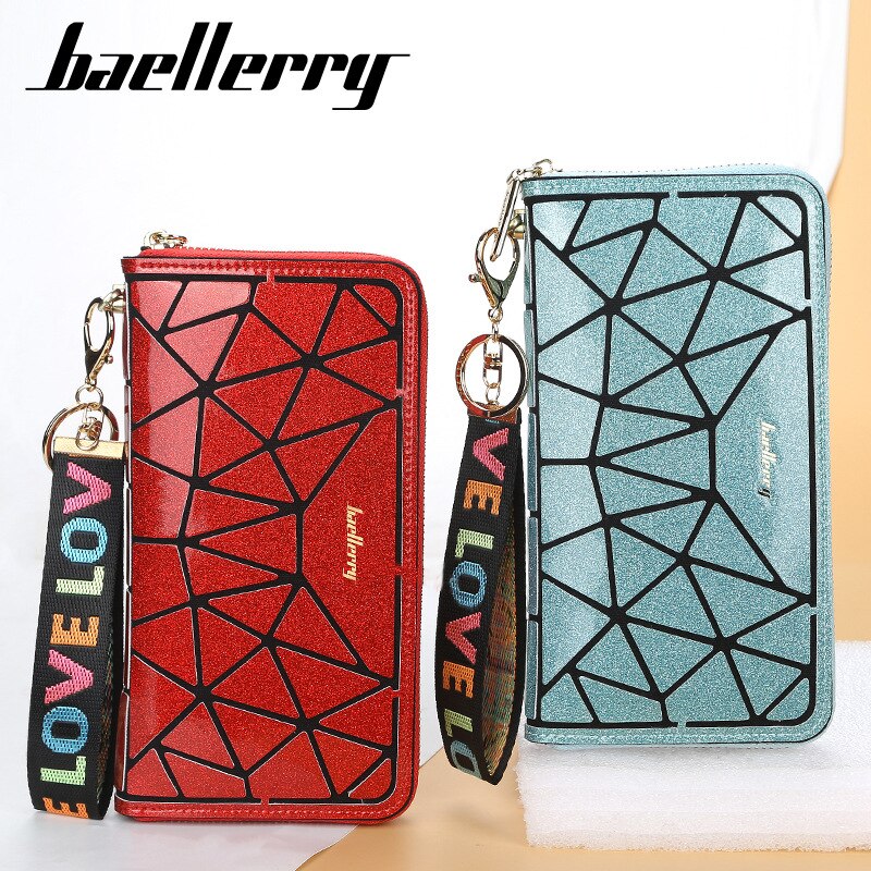 Baellerry top leren dames portemonnees koreaanse telefoon portemonnee clutch leren kaarthouder geometrische portemonnee portemonnee