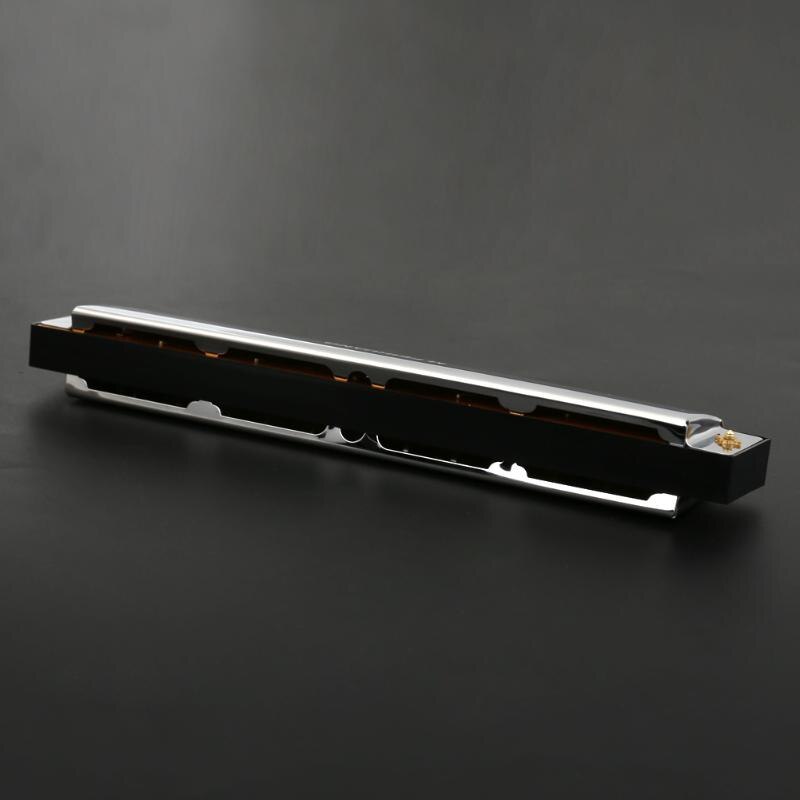24 Hole Tremolo Harmonica C Key Octaaf-Tuned Mondharmonica Met Case