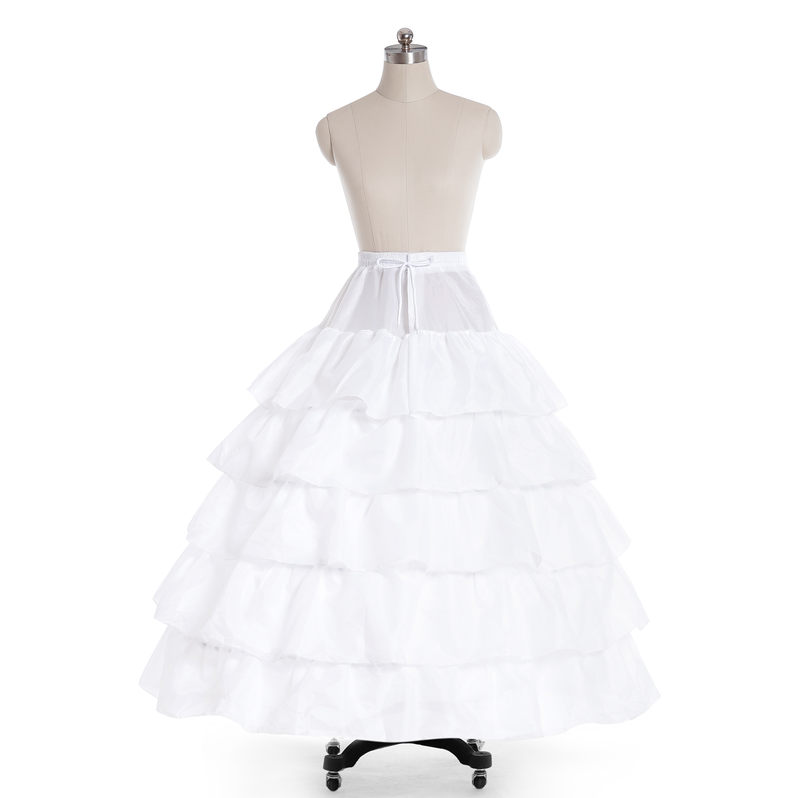 4 Hoops 5 Layers Ball Gown Petticoats Black Petticoat Crinoline Underskirt Big Ruffle Wedding Accessories Tulle Underskirts