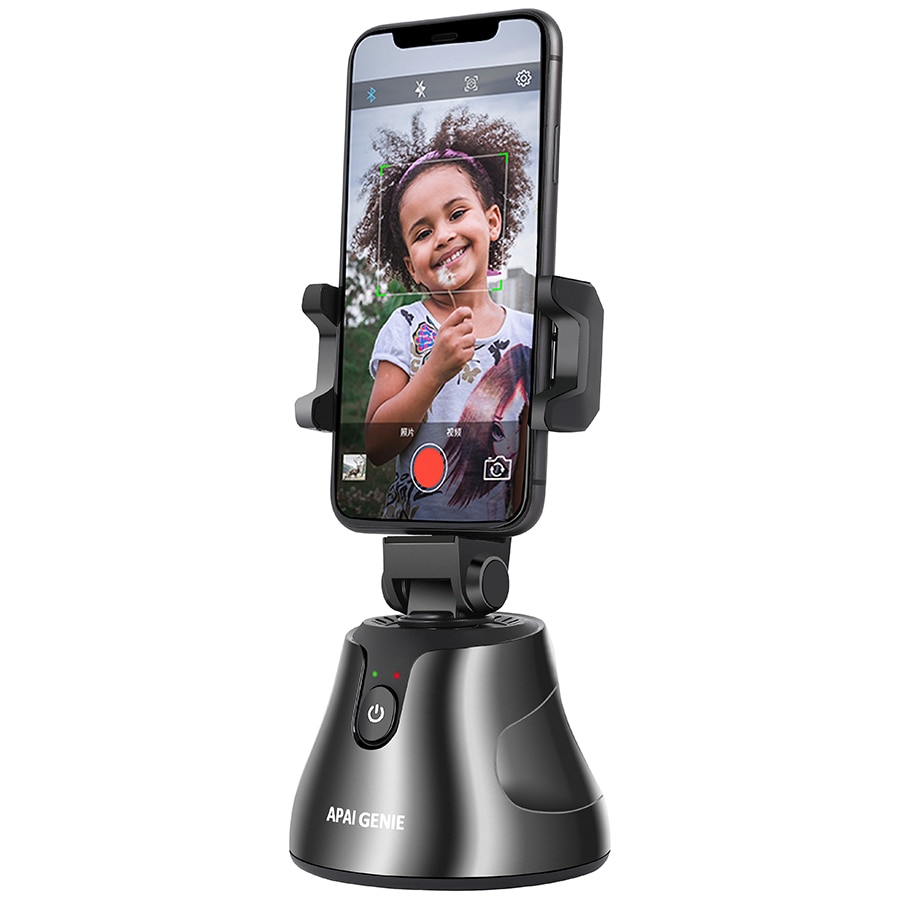 Apai Genie Smart Selfie Stok, 360 ° Draait Auto Gezicht & Object Tracking Schieten Smartphone Mount Houder Voor Video ,Vlog,Live