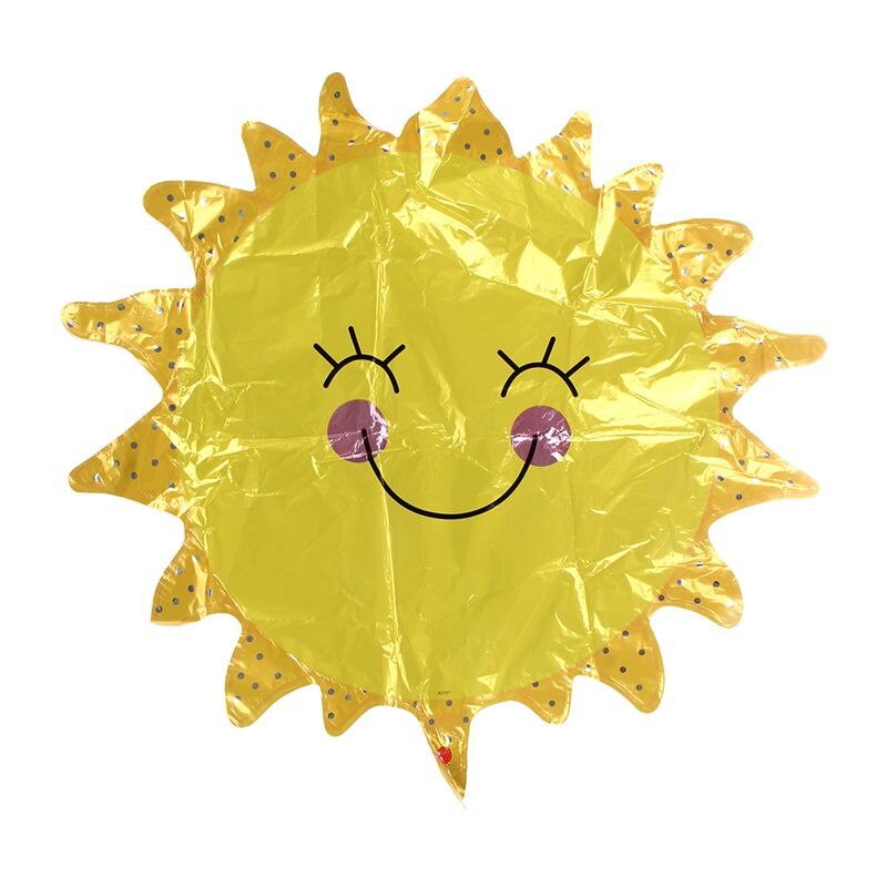 Glimlach zon ballonnen folie ballonnen voor gelukkige verjaardag decoraties bruiloft (geel )65*65cm