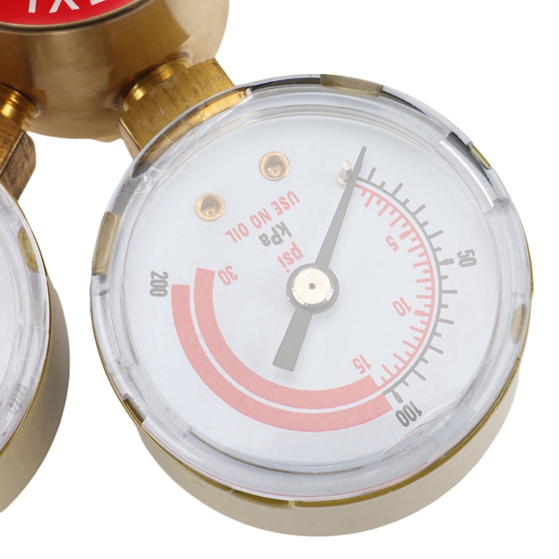 Acetyleen Meter Luchtinlaat CGA200 Innerlijke Tand All-Koper Druk Verstelbare Manometer