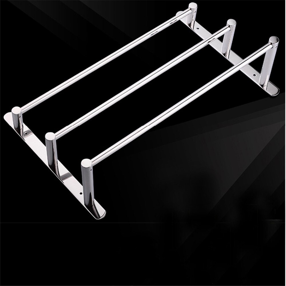 Three Layers Modern Towel Bar Brief SUS 304 Stainless Steel Polished Surface Bathroom Towel Rack Wall Mounted Towel Shelf Holder