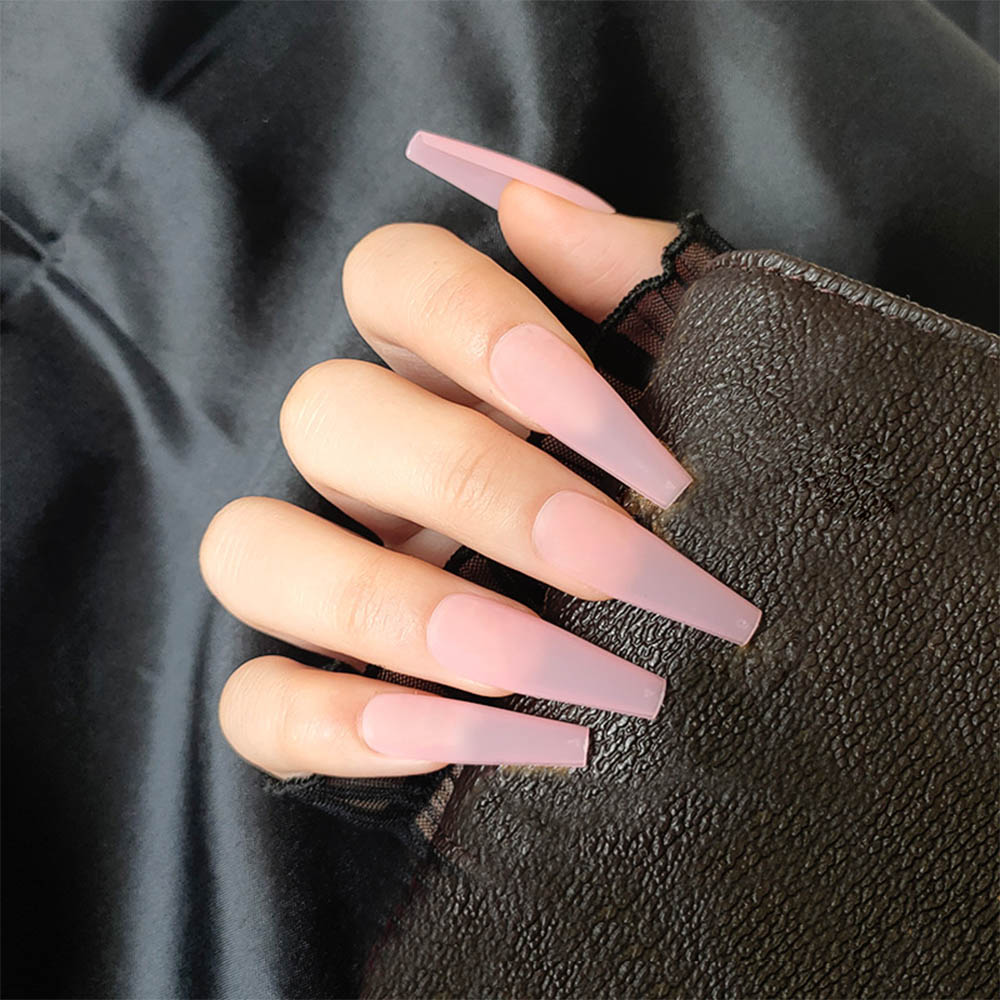 20 pièces/boîte détachable faux ongles ballerine portable faux ongles couverture complète Long cercueil bricolage ongles conseils Nail Art accessoires: 1