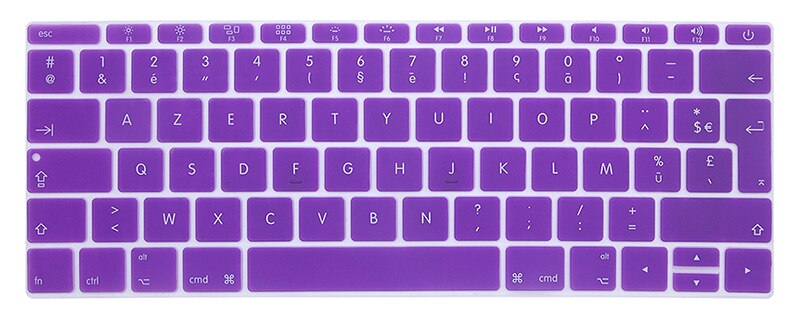 Französisch tastatur schutz Für macbook Retina 12 Profi13 EU-Geben Sie A1708 A1534 A1931 tastatur abdeckung Laptop zubehör Laptop Film: LILA