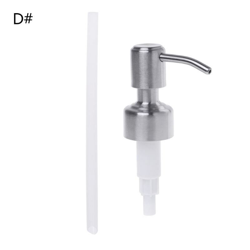 Flytende såpedispenser trykkhode krem pumpe flaske dyse dispenser erstatning krukke rør: D