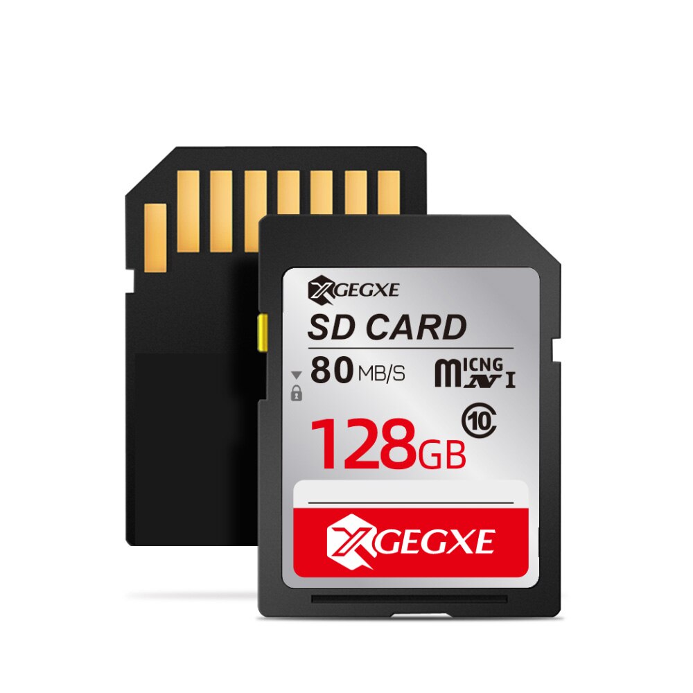 Xgegxe 32 Gb Sd-kaart 8 Gb 16 Gb 64 Gb 128 Gb Geheugenkaart 80 Mb/s Flash Drive Voor camera: 128GB
