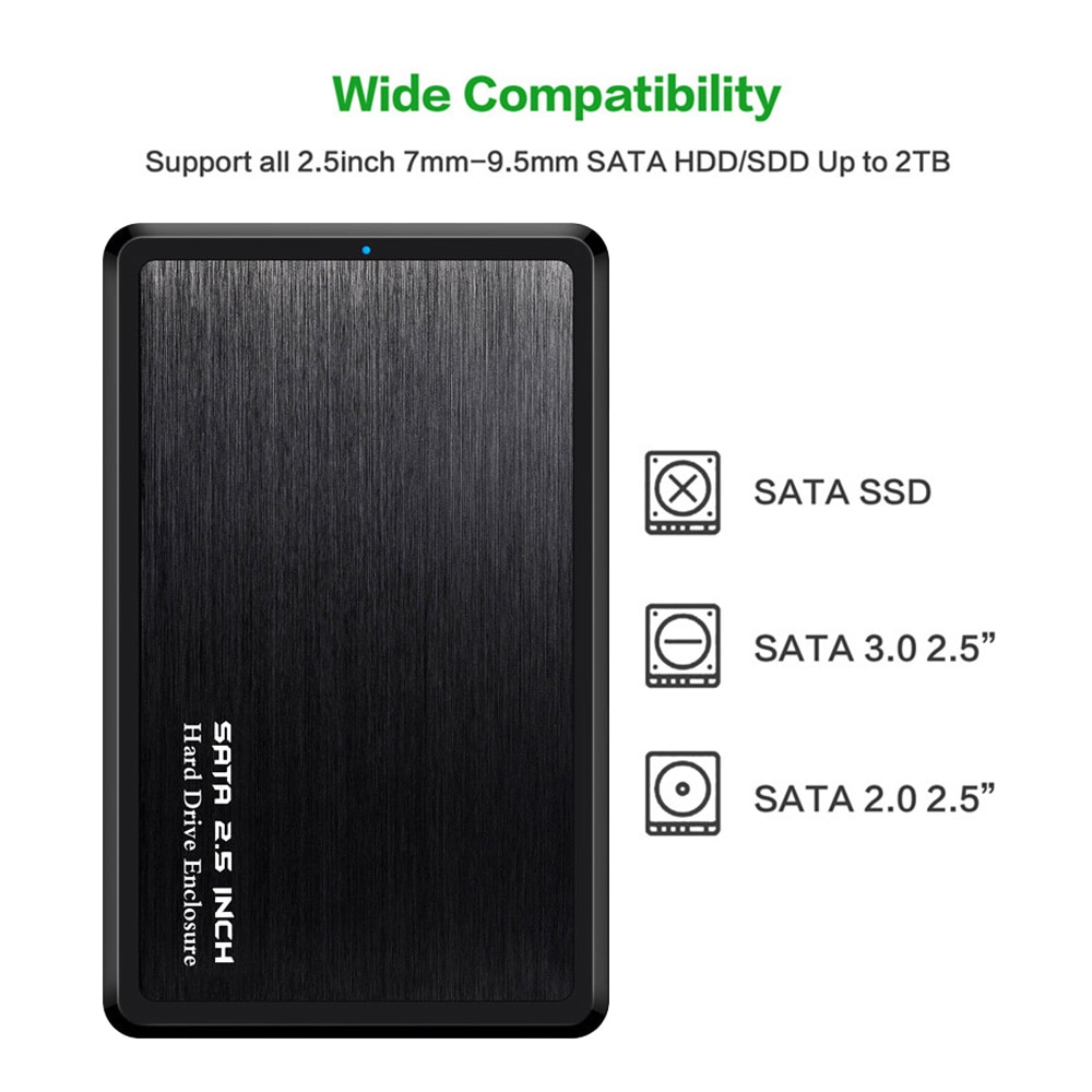 Usb gadgets usb 3.0 harddisk boks til 2.5 tommer hdd kabinet kabinet metal ekstern opbevaring boks harddisk disk bokse