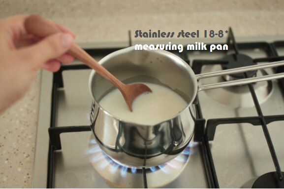 Non-stick Rvs Pan Melk Pot Huishouden Inductie Gesmolten Verwarming Koken Pot Warmer Pan Babyvoeding Tool Met handleZA378