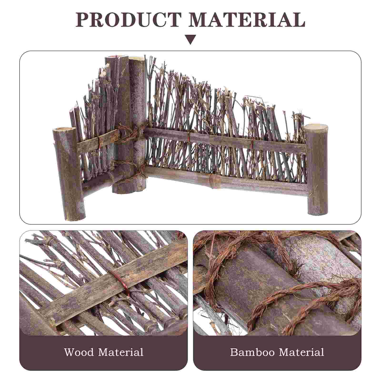 Tea Table Fence Decoration Mini Bamboo Fence Decorative Fence Tea Ceremony Supply