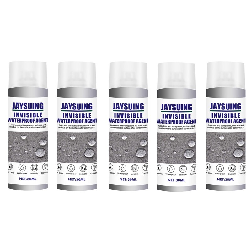 JAYSUING Sealant Spray Anti-Leaking Sealant Agent Plumbing Invisible Waterproof Agent Ceramic Tile Floor Wall -5Pcs