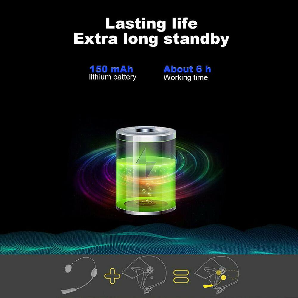 Moto Helmet Bluetooth 5.0 Headset Anti-interference For Motorcycle Helmet Riding Intercom Moto Hands Free Headphone MP3 Speakers