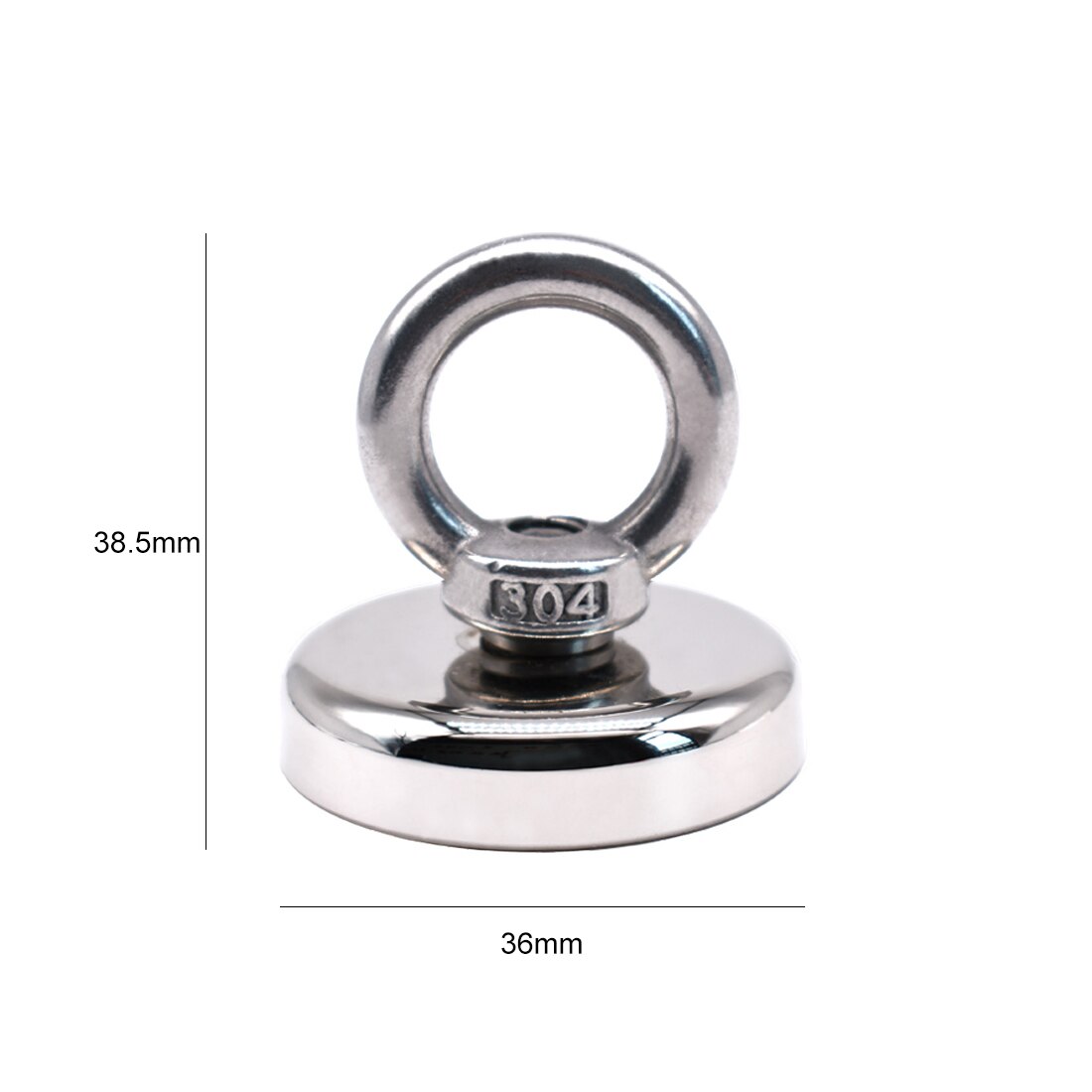 Round neodymium magnet pot fishing magnet neodymium super powerful magnetic hook sea fishing magnet viewfinder Pull ring tool: 36x38.5