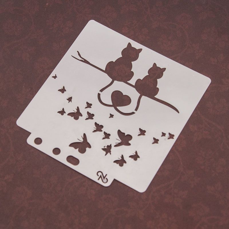 Kærlighed til kat stencils skabelon maleri scrapbooking prægning stempling album cr