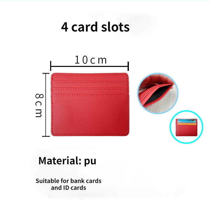 1PC PU Leder 4 Schlüssel Karte fallen Geschäft Dünne Karte Halfter Männer Frauen Kredit Reisepass Karte Tasche Ich würde Reisepass karte Brieftaschen