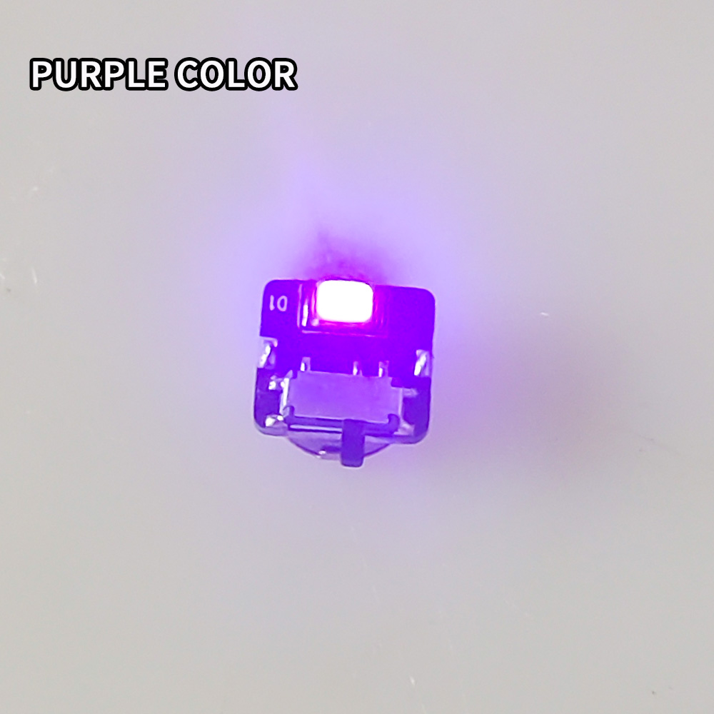 1 st mini superljusbrytare kontrolllampa led enstaka lampor modell gör-det-själv trådlös belysningsmaterial diorama kit: Rosa