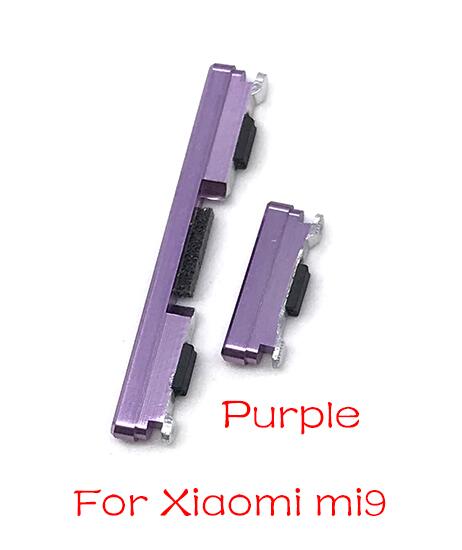Side Power Key +Volume Button For Xiaomi Mi A2 6 6X 9 8 Lite Max Note 3 Play Parts: Mi9 purple