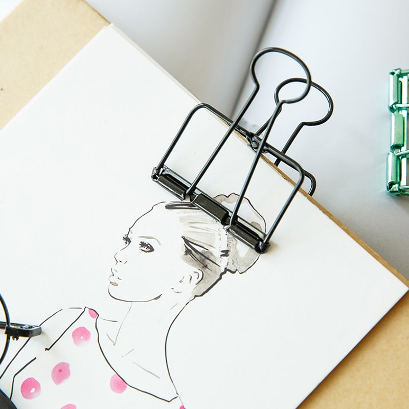 3 Types Paper Clips Hollow Binder Clips Stainless Steel Document Files Holder Notes Letter Notebook Clips DIY Bookmarks Supplies