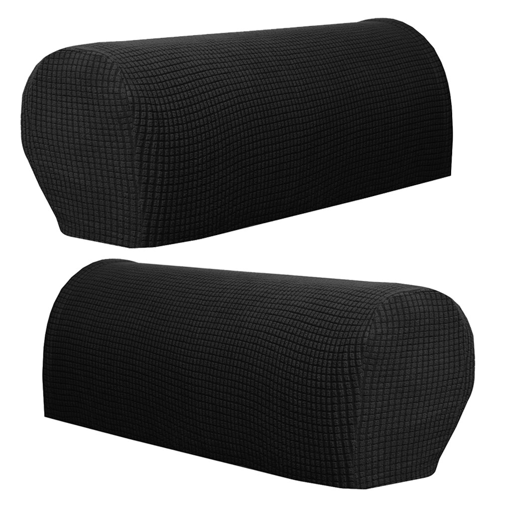 einstellen von 2 Stück Universal- Möbel Armlehne Abdeckungen Sofa Stuhl Arm Protektoren: Schwarz