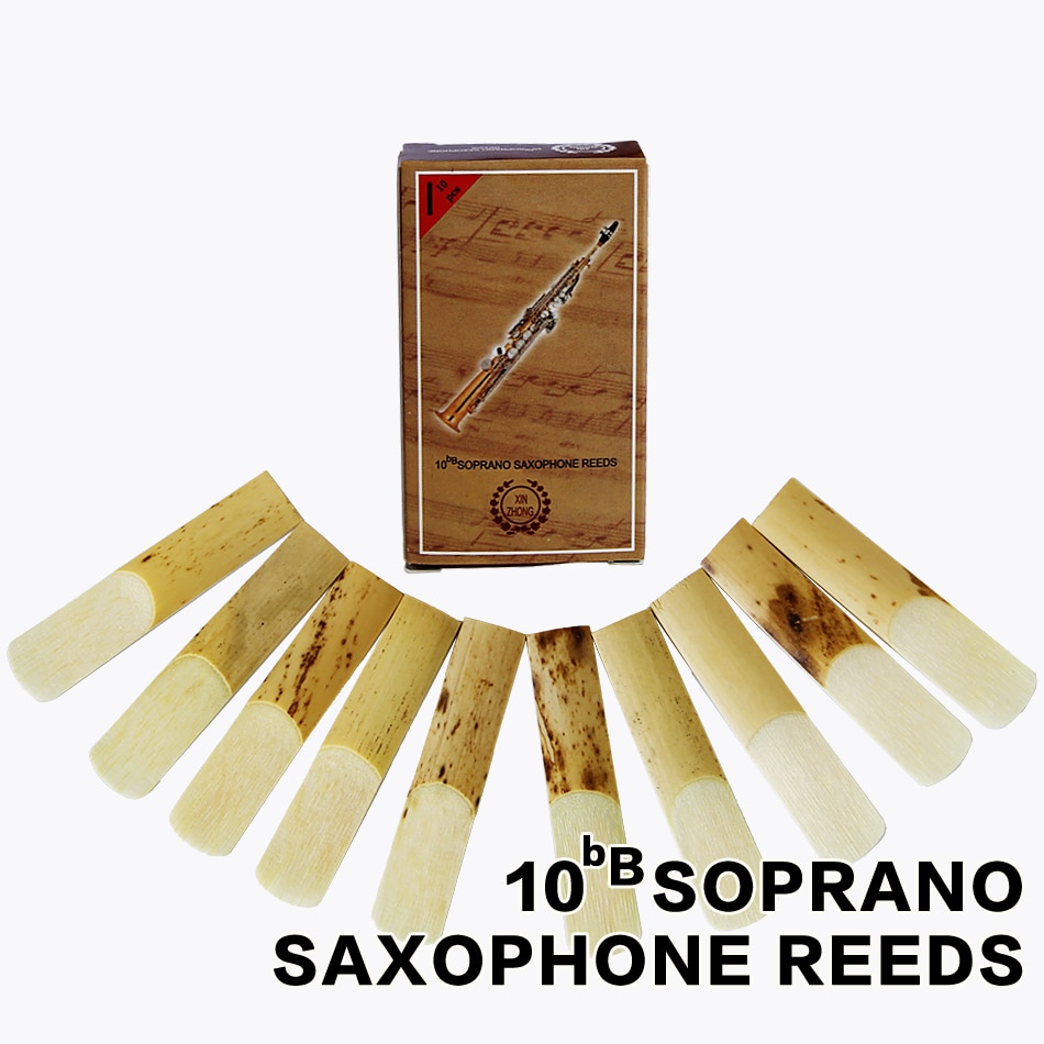 XINZHONG bB 2 1/2 Rechte Sopraan Saxofoon Rieten Saxofone Accessoires 10 stks/doos