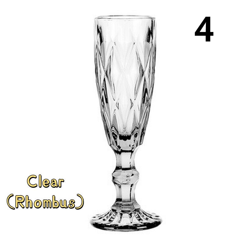 Verre à vin rouge Vintage gaufré 150ml, gobelet à jus rétro, verre à eau, verre à Champagne, verres à vin pour fête de mariage: 4