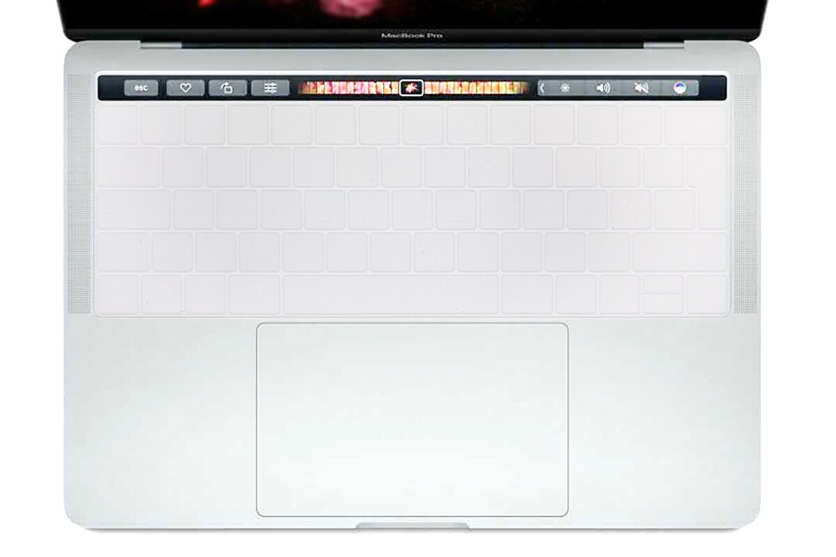 Hrh Engels Eu Silicone Toetsenbord Cover Skin Protector Voor Mac Newpro 13 "A1706 A2159 Pro 15" A1707 Met touch Bar: Clear no letter